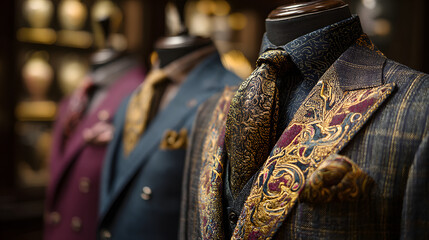 Explore bespoke tailored suits for men: stylish formal wear and custom menswear fashion collection showcase
