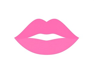 Pink lips, open mouth, simple graphic