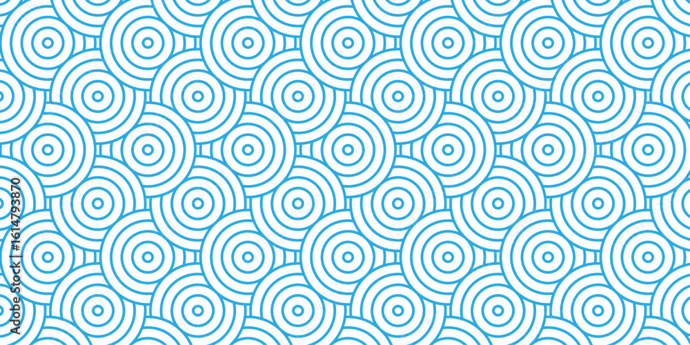 Poster minimal blue fabric textile overlapping pattern diamond geometric wave abstract circle wave line. bl