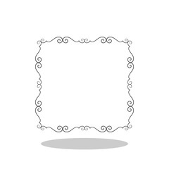 Simple line frame border with shadow