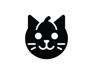 Festive Feline A Stylized Black Cat and Pumpkin