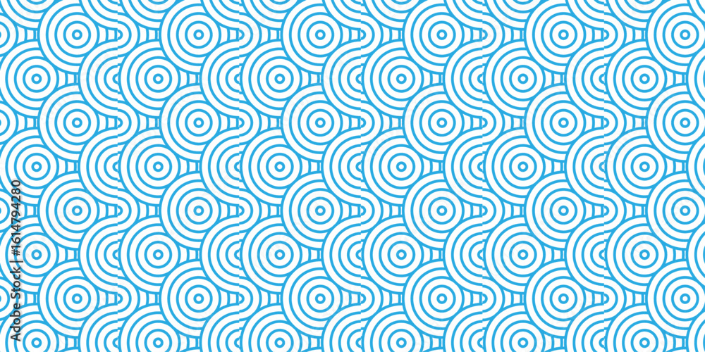 Poster minimal blue fabric textile overlapping pattern diamond geometric wave abstract circle wave line. bl