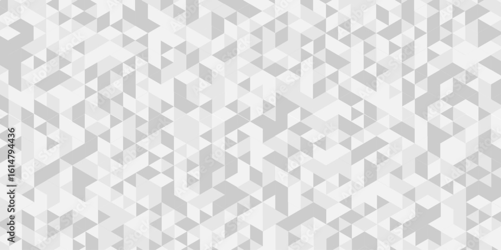 Poster geometric white, gray cube square low polygon texture wallpaper. abstract surface creative diamond p