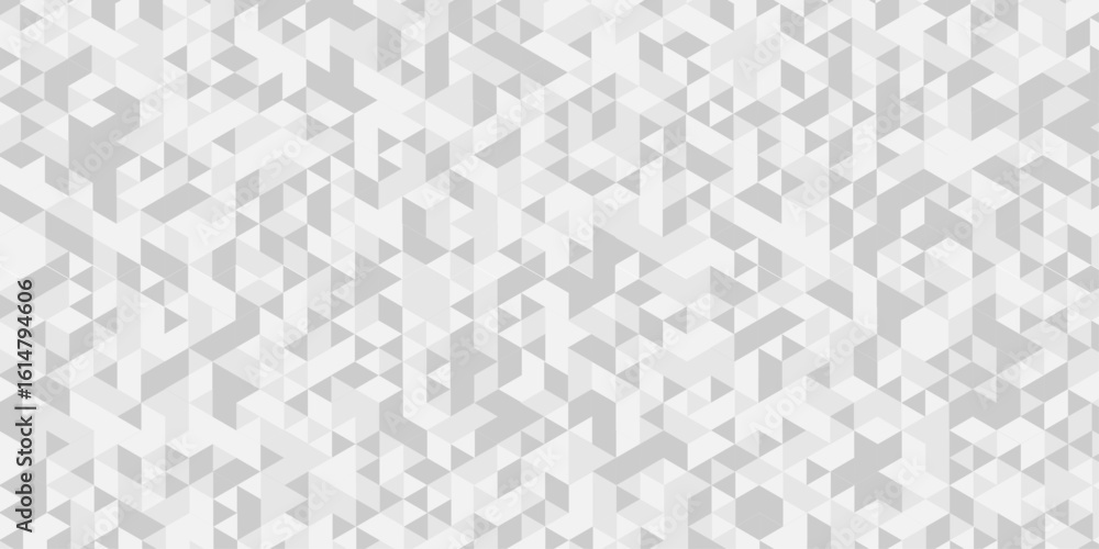 Poster geometric white, gray cube square low polygon texture wallpaper. abstract surface creative diamond p