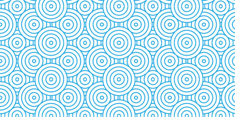 Minimal blue fabric textile Overlapping Pattern diamond geometric wave abstract circle wave line. Blue seamless tile stripe create retro line pattern background.	
