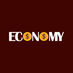 Economic theme background and dollar coins