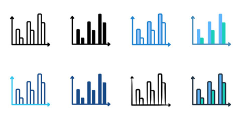 Valuation Metrics icon set multiple style collection 
