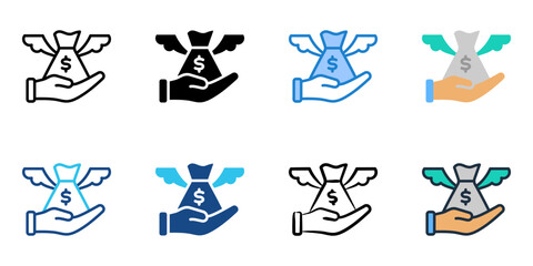 Angel Investors icon set multiple style collection 
