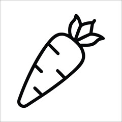 Stylized Carrot Vector Image Healthy Eating Icon Fresh Produce Symbol Isolated Design Art