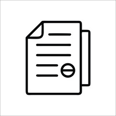 Document Approval Icon Vector Illustration Depicting Agreement and Validation Process