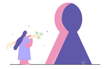 Privacy, opportunity, entering new life concept