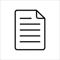 Single Page Document Icon Vector Illustration Representing Information and Records