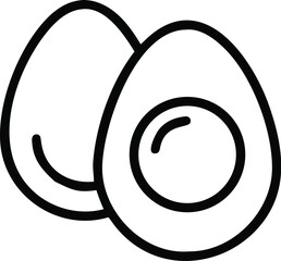 Boiled Egg Icon Vector Illustration Depicting Food and Nutrition Source