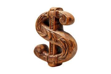 Obraz premium Crafted wooden dollar symbol art studio decor