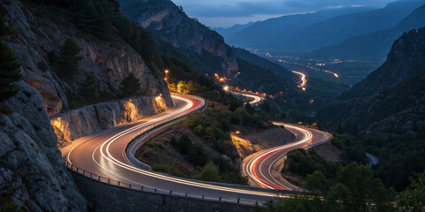 mountain road in the mountains