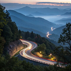 mountain road in the mountains