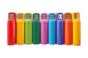 Vibrant usb flash drive studio photography