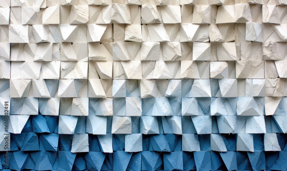 Poster Geometric triangular facets gradient texture abstract background decoration