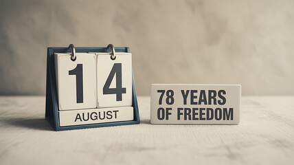 Commemorate August 14th with 78 Years of Freedom, a powerful reminder of liberation and progress achieved