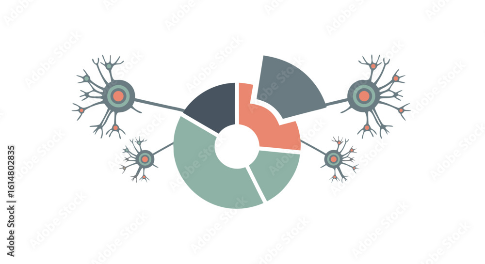 Poster data visualization of neurological system: an illustration of a data representation of neurological 