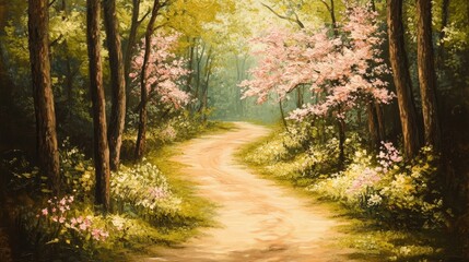 Fototapeta premium Peaceful Nature Scene on the Day of Spring Equinox