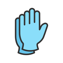 Gloves icon vector image. Suitable for mobile apps, web apps and print media.