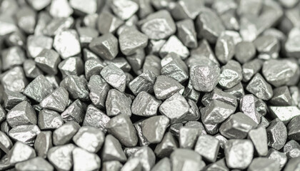 Large pile of crushed material depicting mining resources and antimony reserves with copy space for text placement