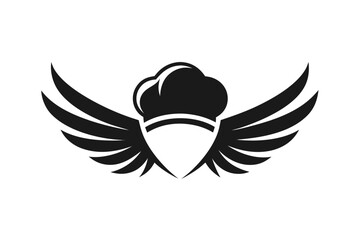 Obraz premium minimalist logo design featuring a stylized chef with wings