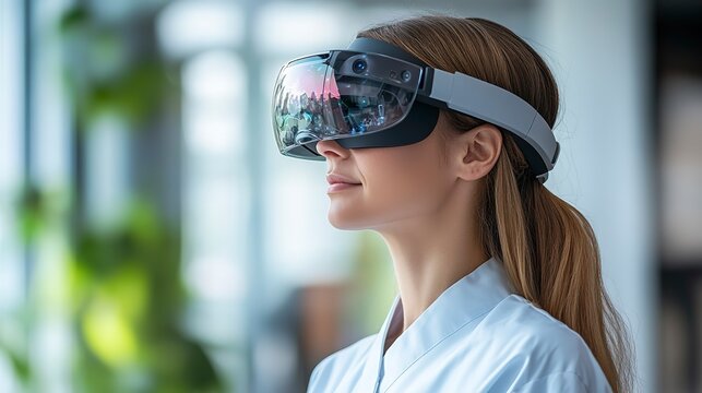 Healthcare professional uses augmented reality glasses during surgery to enhance precision and outcomes