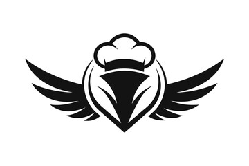 Obraz premium minimalist logo design featuring a stylized chef with wings