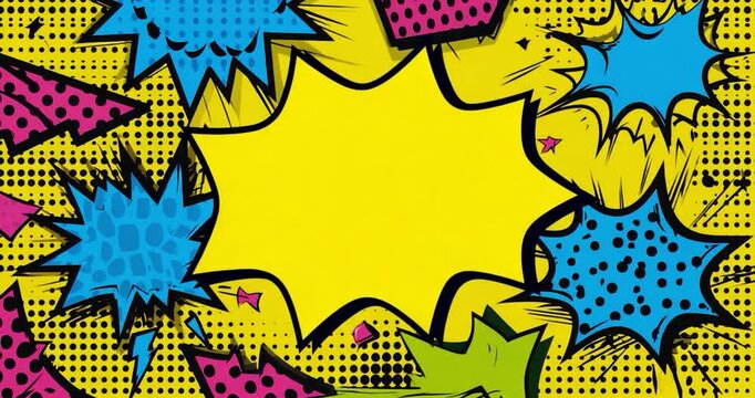 Colorful comic book graphic design