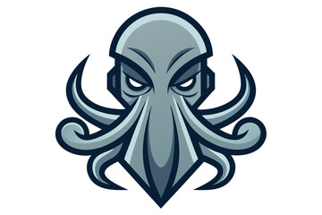 octopus head logo vector geometric design angular shape