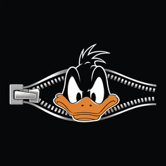 Daffy Duck zipper design cartoon character