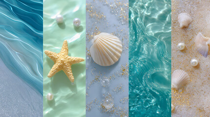 Ocean-Inspired Artistic Texture Set — 5 Unique Designs