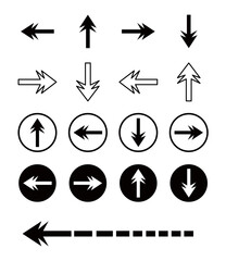 Arrow Icon Set Vector stock collection. vector illustration of direction. Arrow collection with transparent background. concept of direction of an arrow