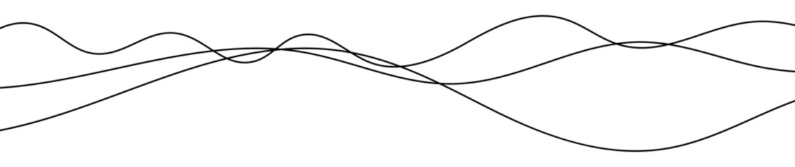 Thin curved wavy lines