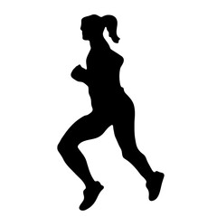 woman lady running sport silhouette black useful sport exercise concept healthy lifestyle.eps