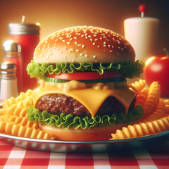 Classic American Diner Burger