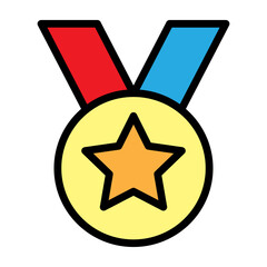 Esports Medal Vector Filled Icon Design