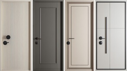 Fototapeta premium Modern Interior Doors Collection with Unique Design Elements and Hardware