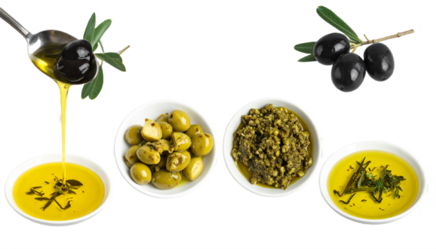 Indulge in rich olive oil, briny olives, and savory tapenade for exquisite Mediterranean culinary experiences.