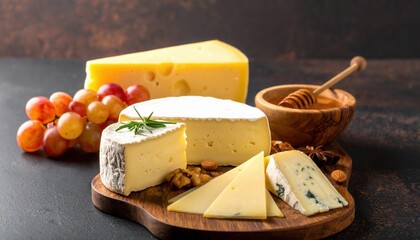 Elegant cheese and fruit board celebrating variety and pairing, perfect for holiday gatherings, wine tasting sessions and rustic European-style hosting