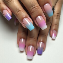 woman hands with nail polish