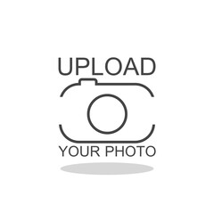 Upload your photo icon with shadow