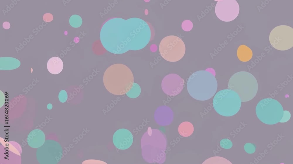 Poster loopable 3d abstract background with fluid colorful shapes and organic movement in soft pastel tones