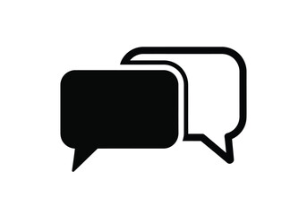 Fototapeta premium Vector illustration of two speech bubbles representing communication and conversation between people