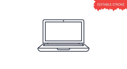 laptop on white
