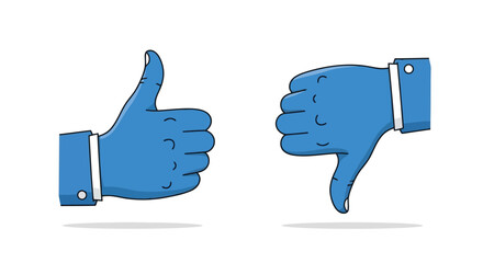 thumb up and down