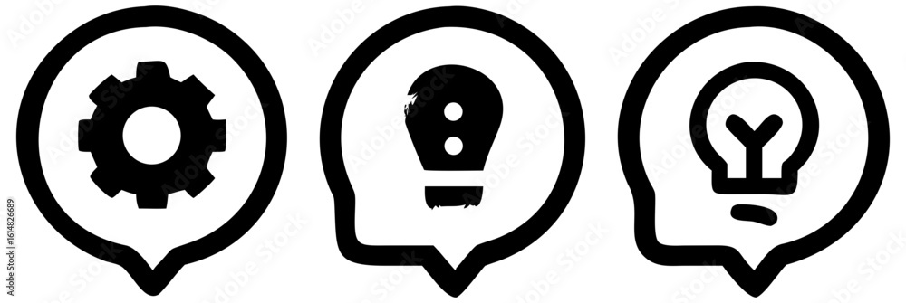 Poster gear mechanism idea bulb solution innovation concept process thinking strategy development progress 