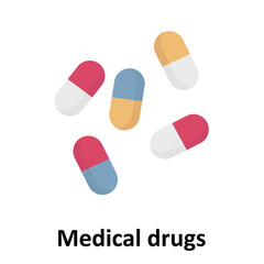 Medical drugs, Vector Icon which can easily modify or edit